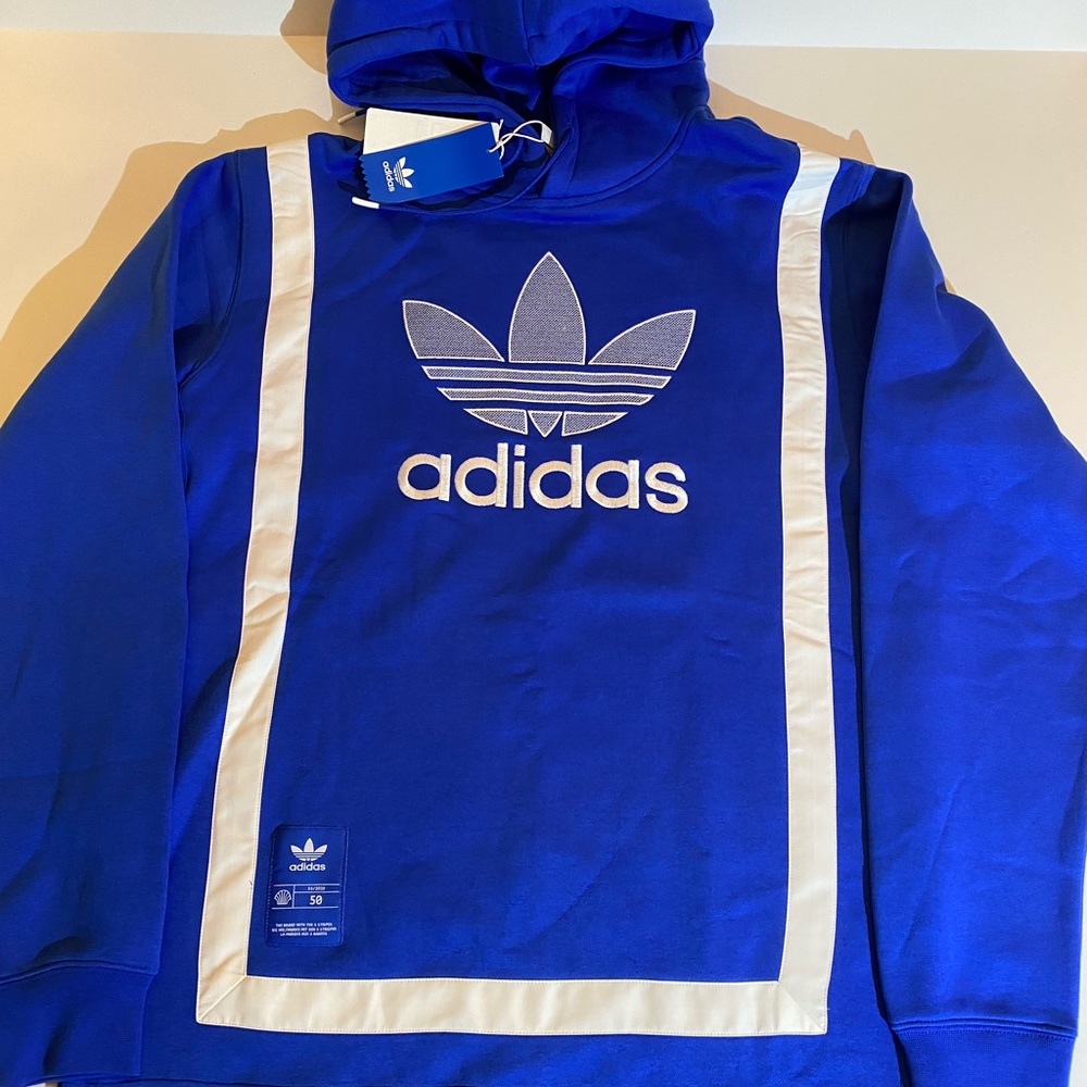 New men’s Adidas Originals warm up trefoil hoodie